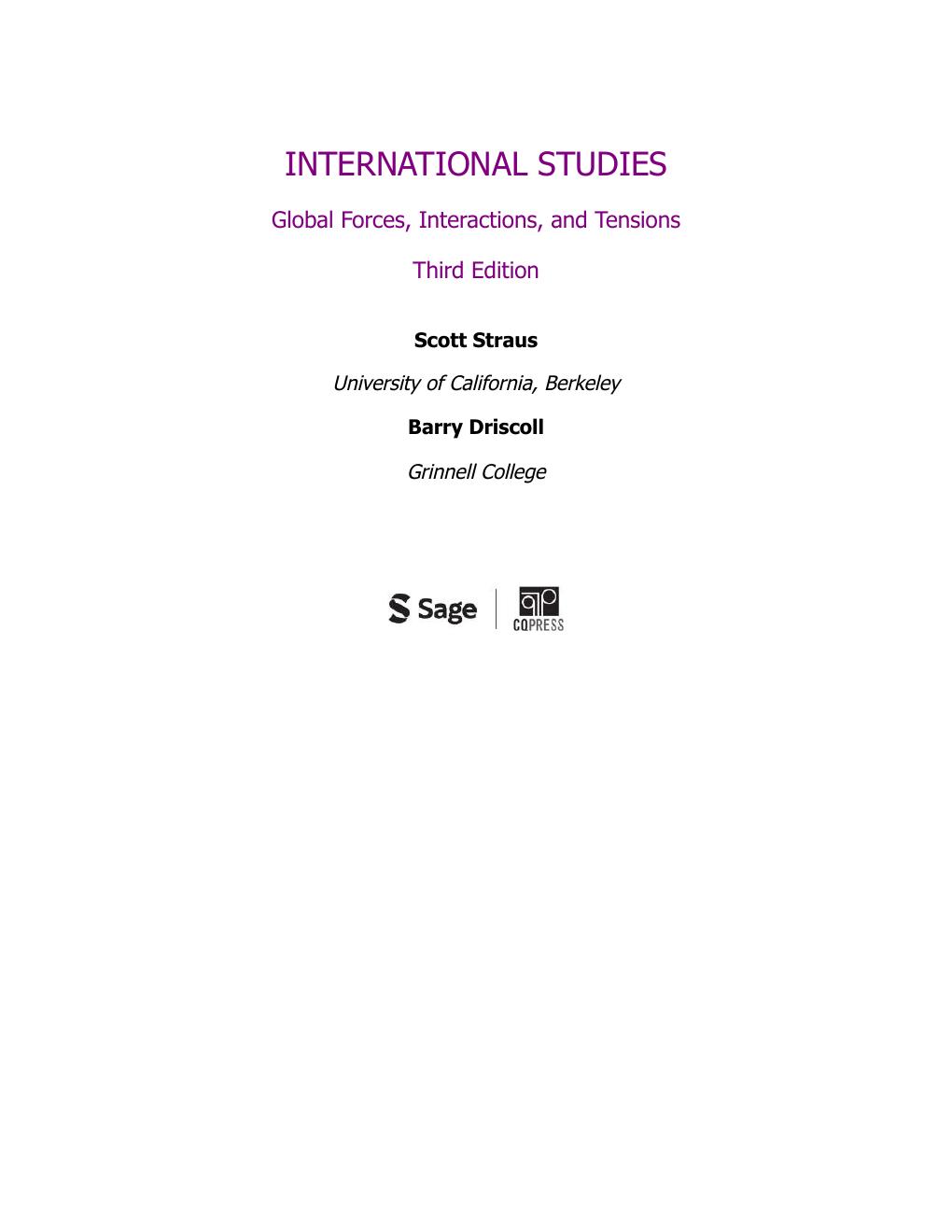 Preview page 4 of EPUB International Studies Global Forces, Interactions, and Tensions 3rd Edition By Scott Straus , Barry Driscoll