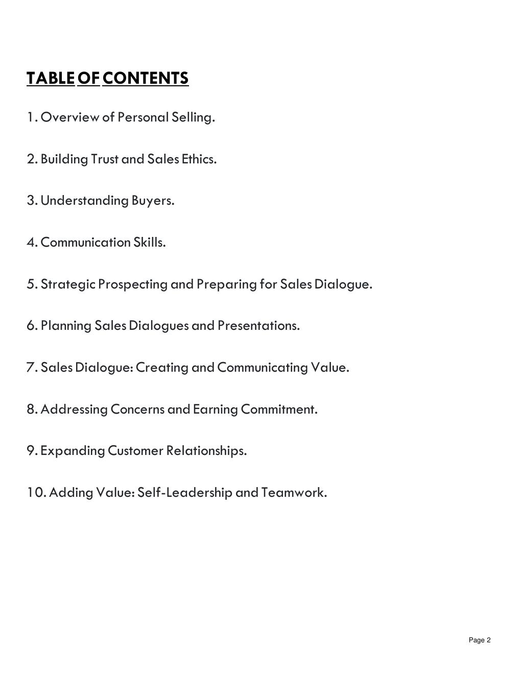 Preview page 2 of TEST BANK SELL, 7th Edition by Ingram, LaForge Chapters 1 – 10