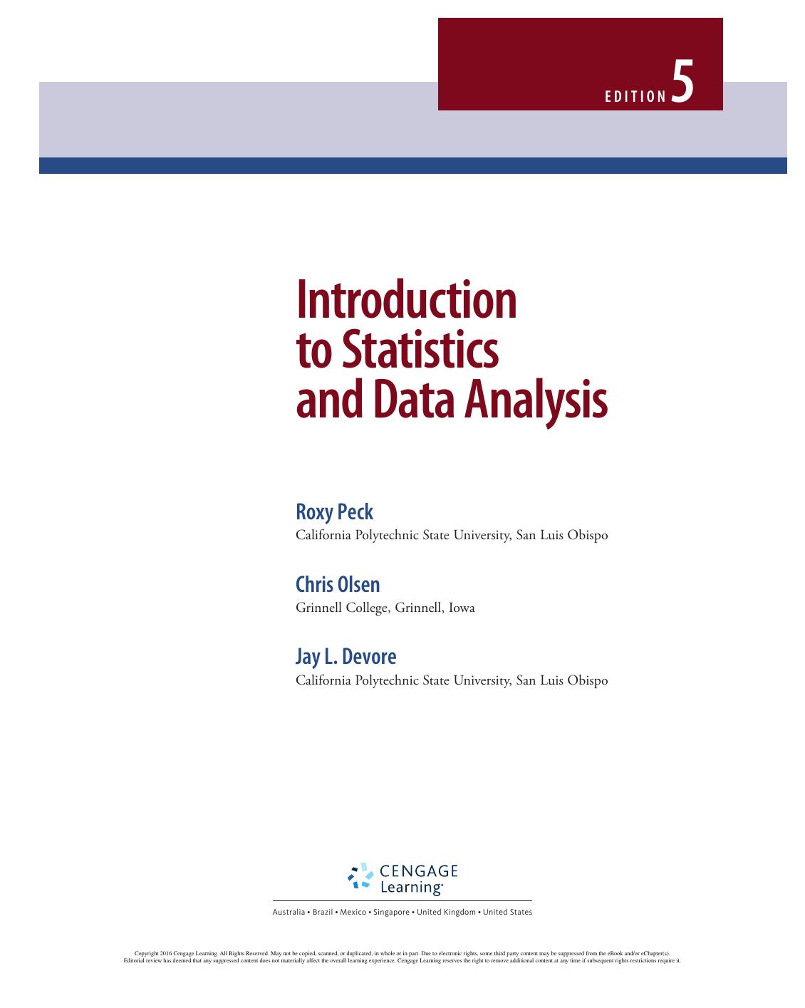 Preview page 4 of Introduction to Statistics and Data Analysis 5th Edition By Roxy Peck, Chris Olsen, Jay L Devore
