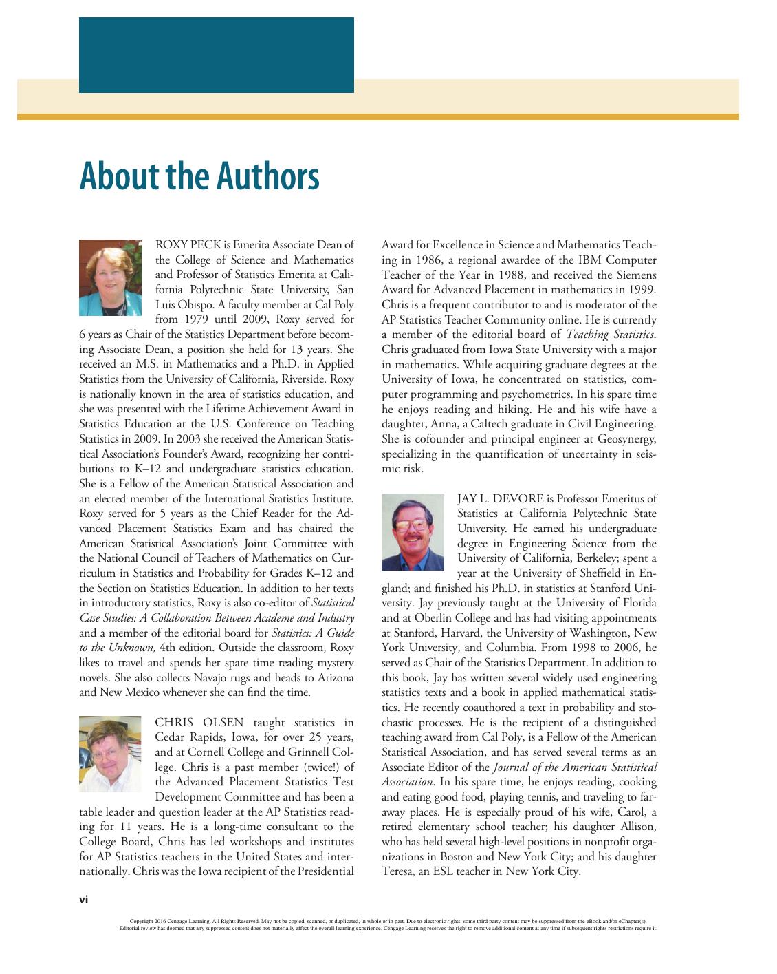 Preview page 8 of Introduction to Statistics and Data Analysis 5th Edition By Roxy Peck, Chris Olsen, Jay L Devore
