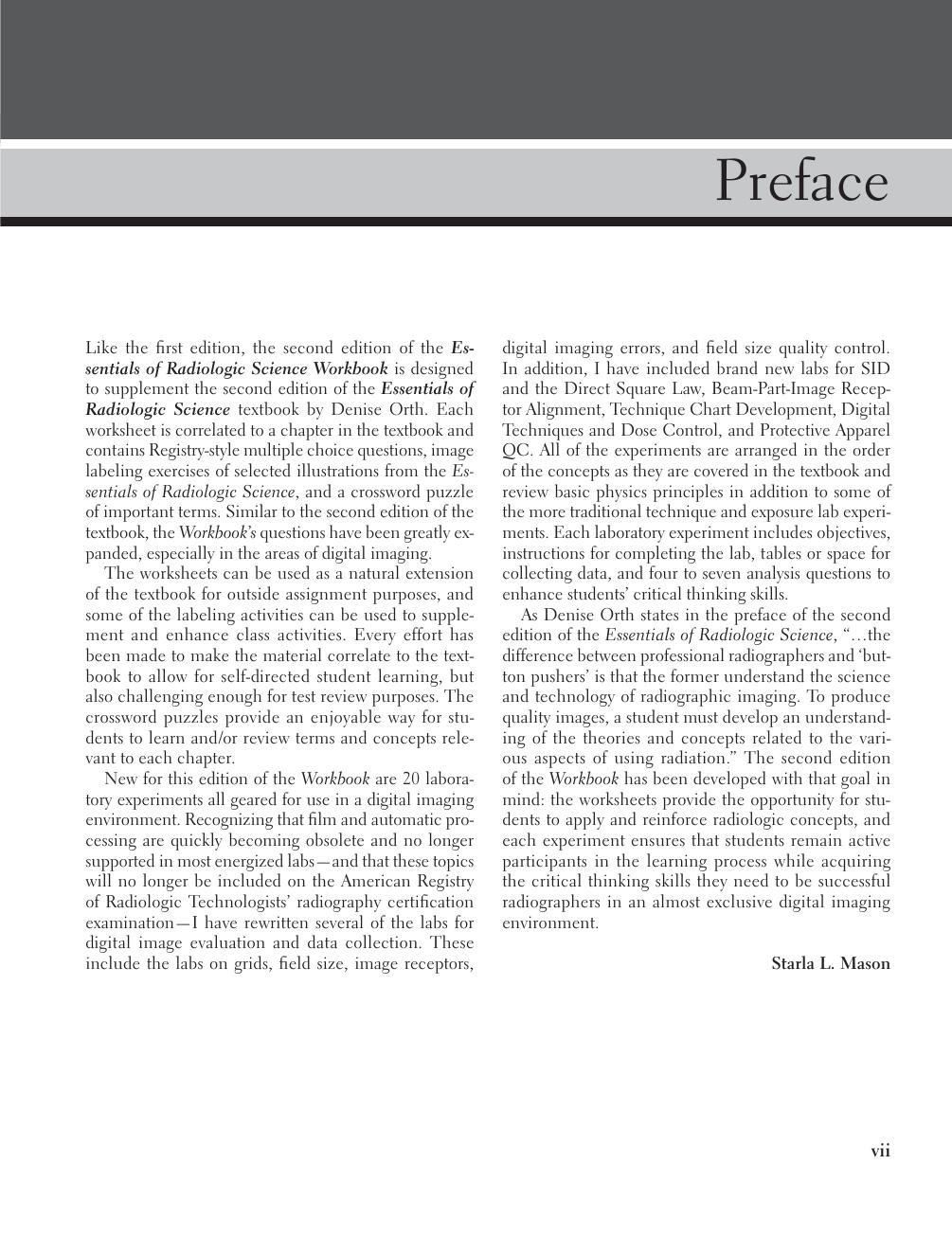 Preview page 9 of Essentials of Radiologic Science Workbook 2nd Edition By Starla Mason