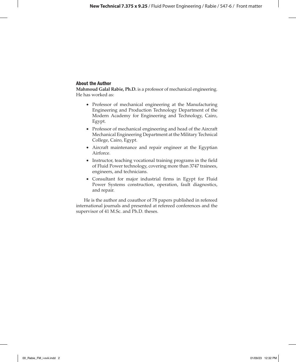 Preview page 3 of Fluid Power Engineering 2nd Edition By Galal Rabie