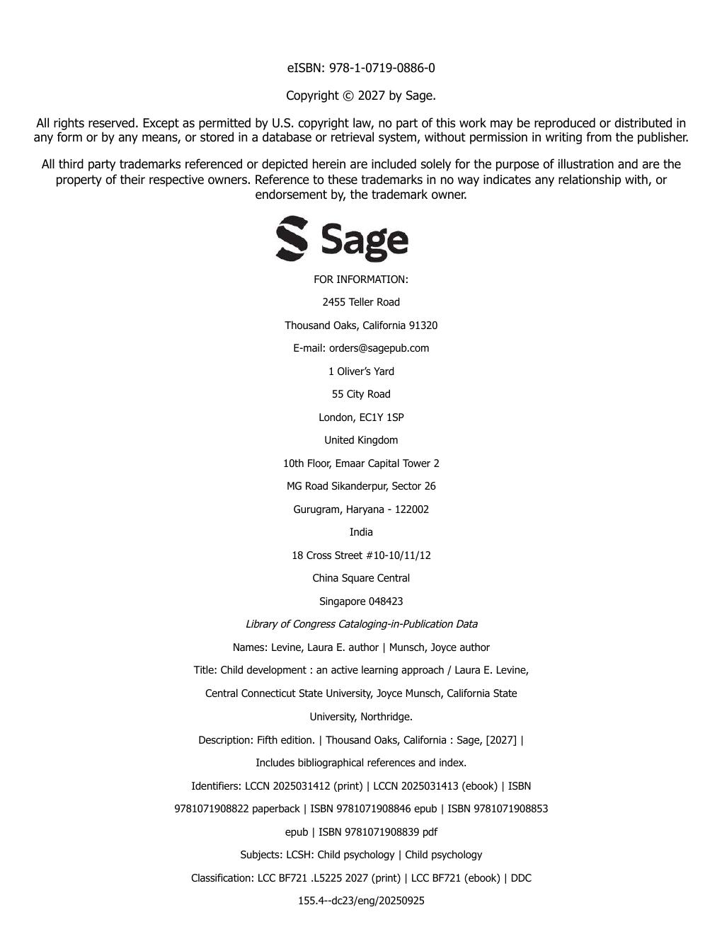 Preview page 7 of Child Development An Active Learning Approach 5th Edition By Laura Levine, Joyce Munsch