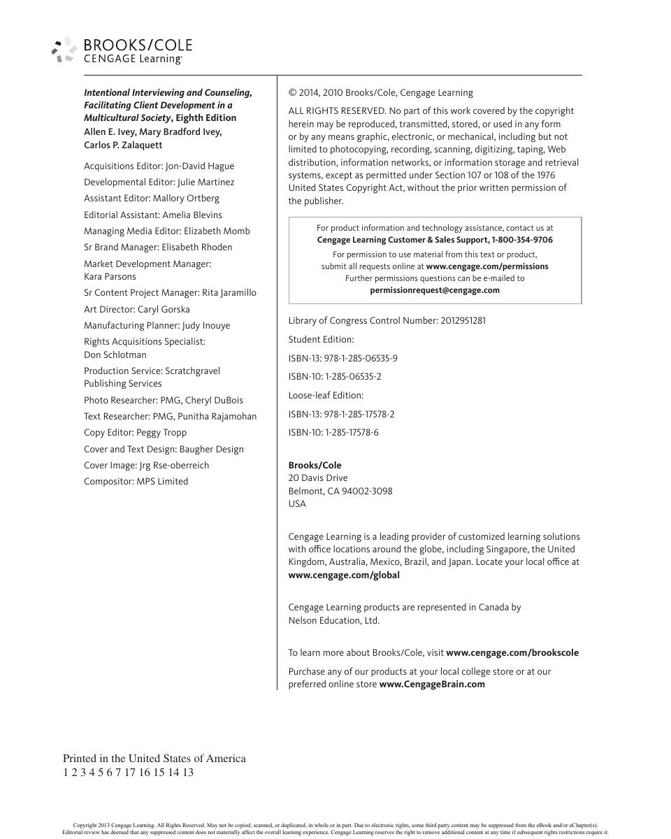 Preview page 4 of Intentional Interviewing and Counseling Facilitating Client Development in a Multicultural Society 8th Edition By Allen