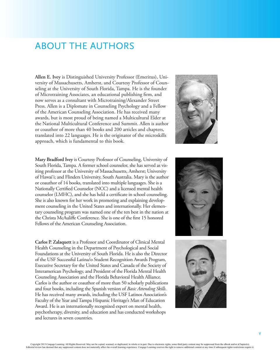Preview page 7 of Intentional Interviewing and Counseling Facilitating Client Development in a Multicultural Society 8th Edition By Allen