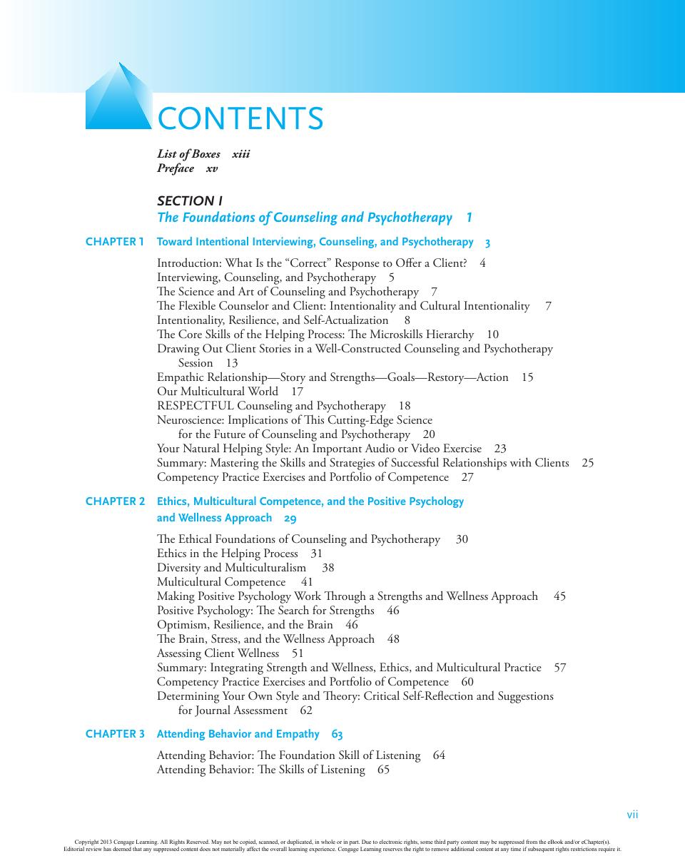Preview page 9 of Intentional Interviewing and Counseling Facilitating Client Development in a Multicultural Society 8th Edition By Allen