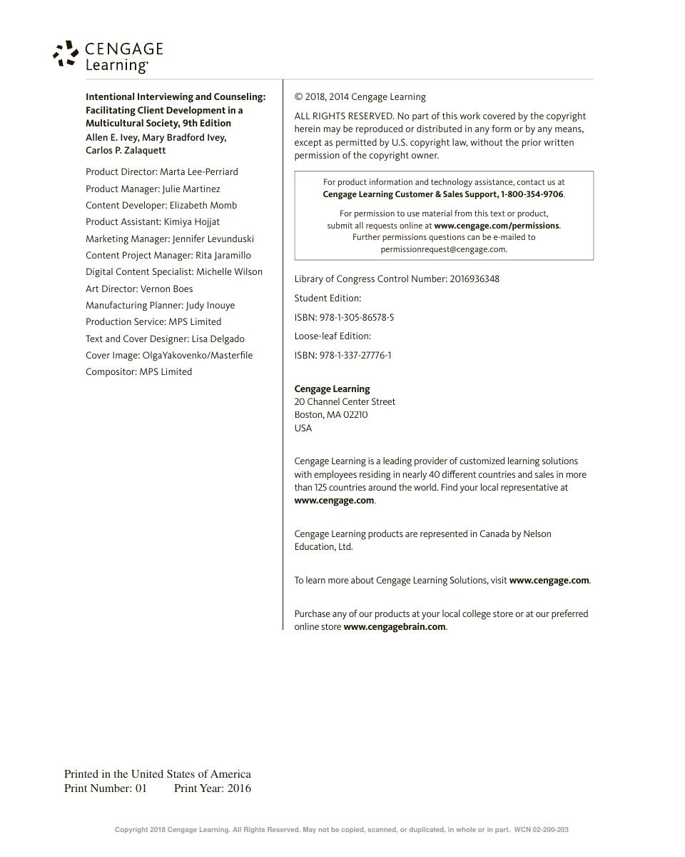 Preview page 3 of Intentional Interviewing and Counseling Facilitating Client Development in a Multicultural Society 9th Edition By Allen