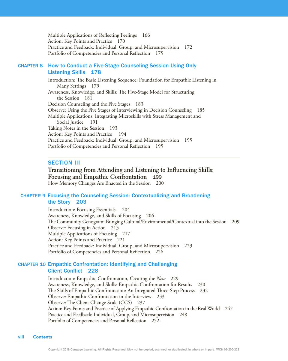 Preview page 9 of Intentional Interviewing and Counseling Facilitating Client Development in a Multicultural Society 9th Edition By Allen