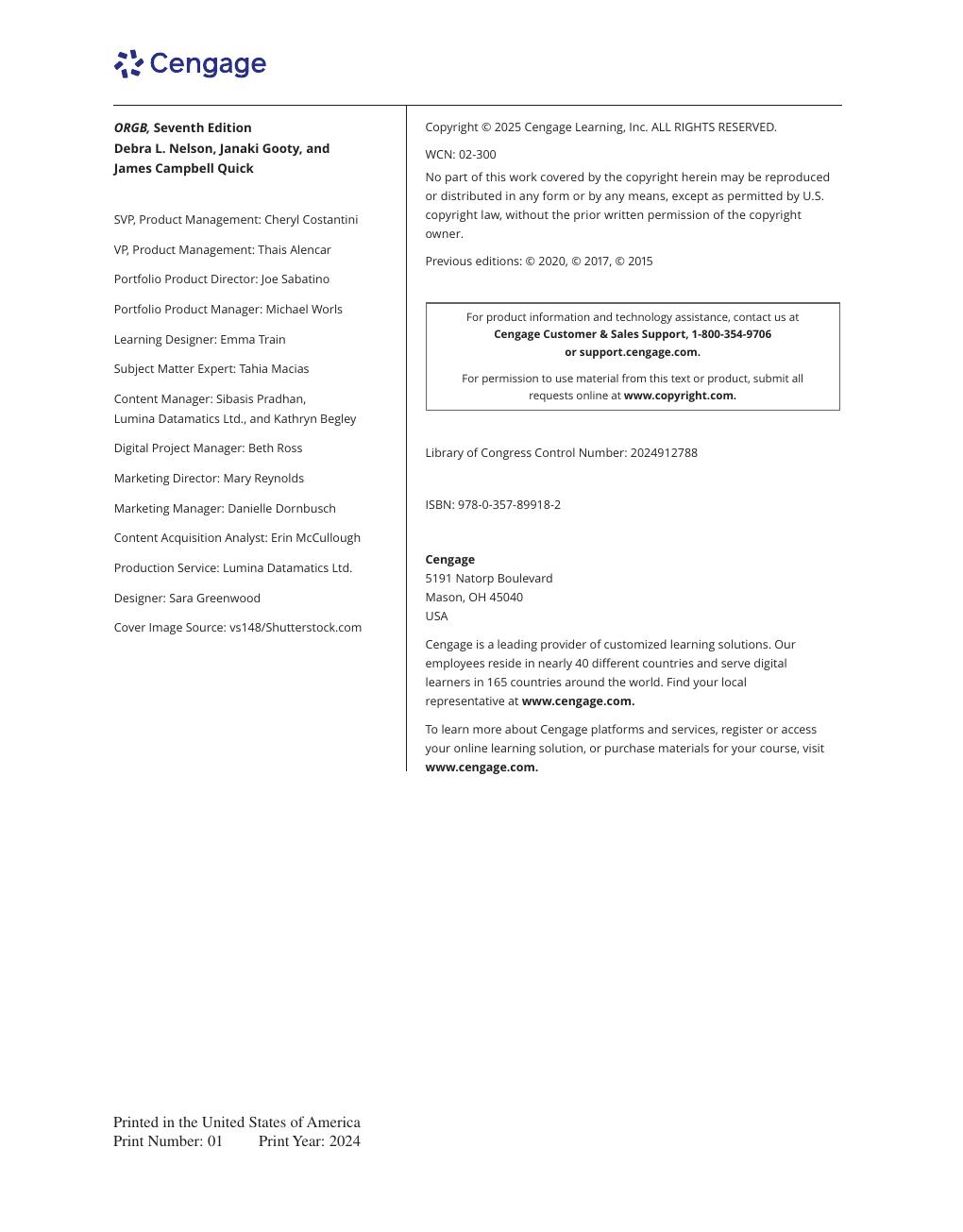 Preview page 3 of ORGB 7th Edition By Debra Nelson