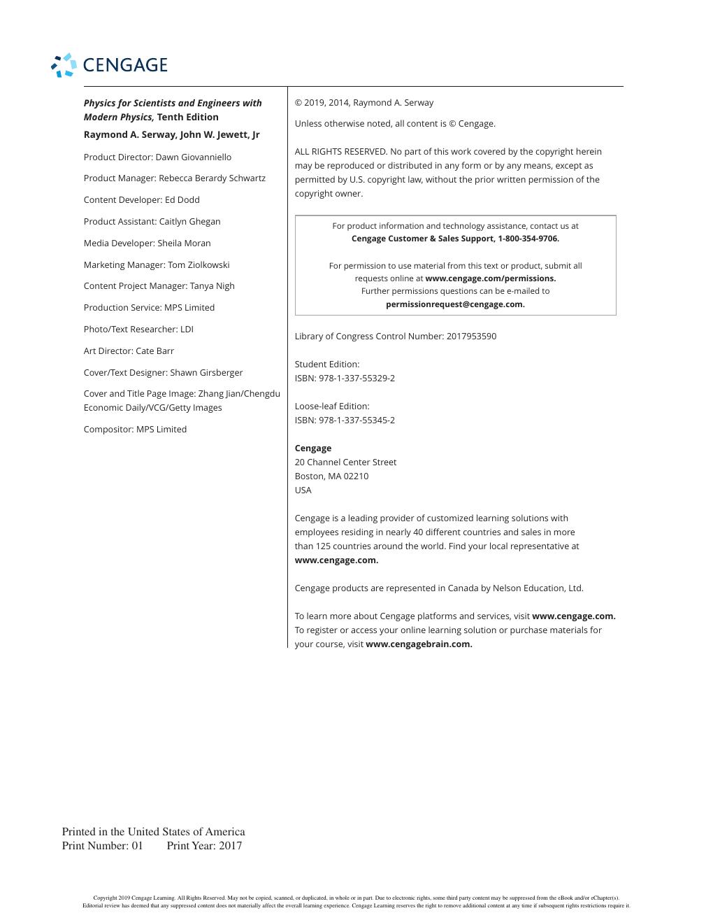 Preview page 4 of Physics for Scientists and Engineers 10th Edition By Serway, Jewett
