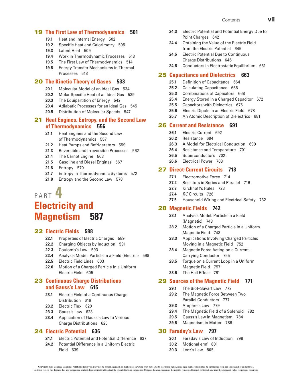 Preview page 9 of Physics for Scientists and Engineers 10th Edition By Serway, Jewett