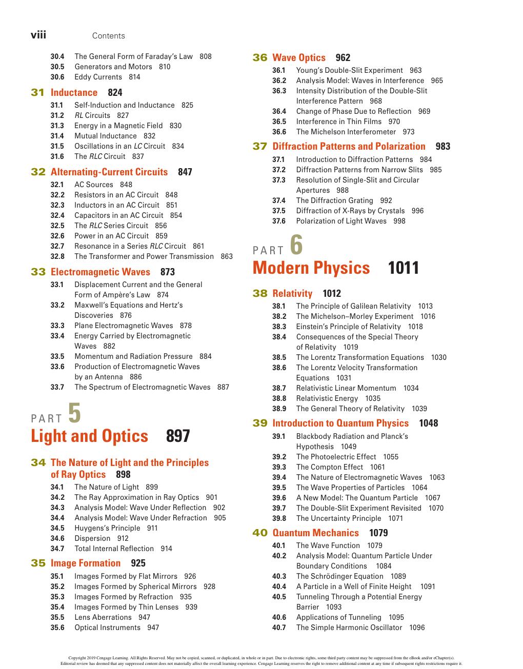 Preview page 10 of Physics for Scientists and Engineers 10th Edition By Serway, Jewett