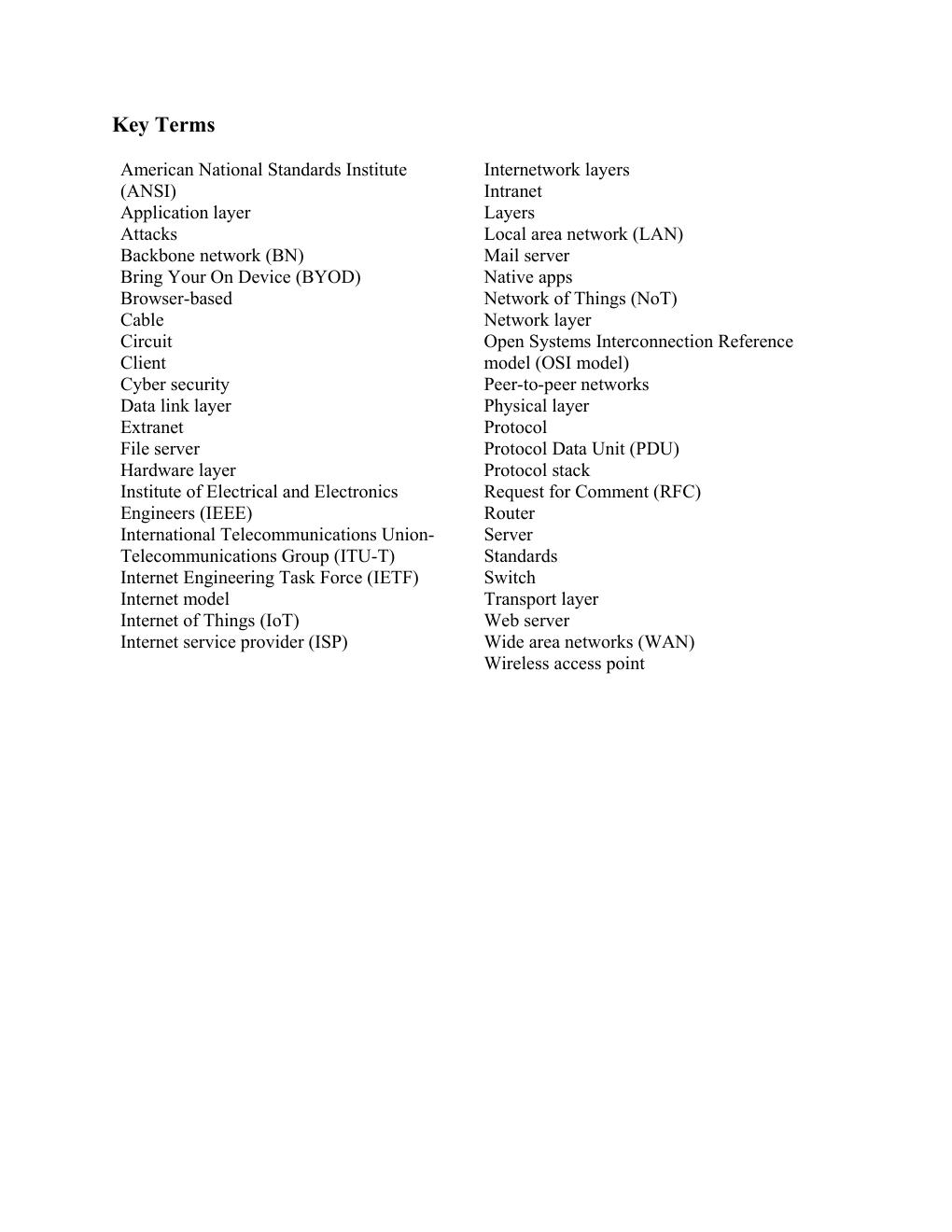 Preview page 3 of Solution Manual For Business Data Communications  and Networking  14th Edition by Jerry FitzGerald All Chapters 1- 12