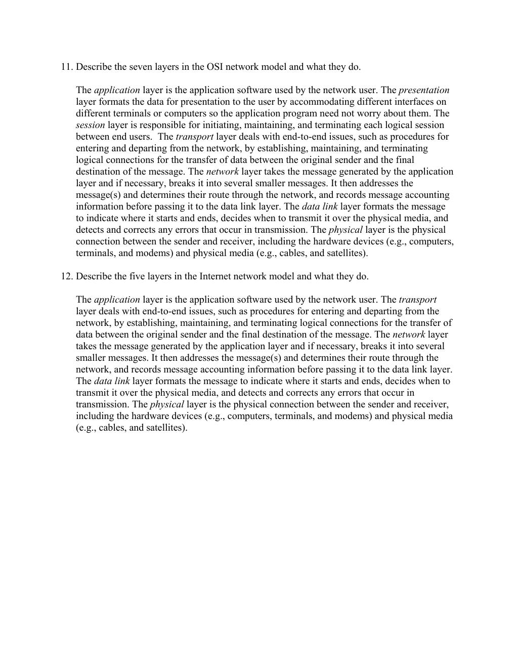 Preview page 7 of Solution Manual For Business Data Communications  and Networking  14th Edition by Jerry FitzGerald All Chapters 1- 12