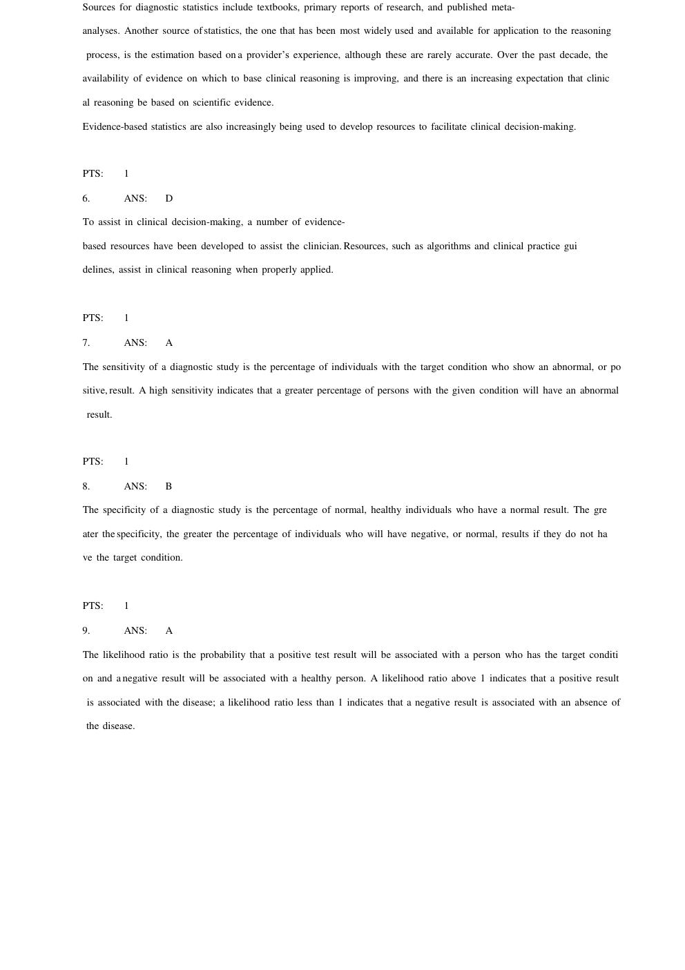 Preview page 7 of TEST BANK FOR Advanced Assessment InterpretingFindings and Formulating Differential Diagnoses 5th Edition Goolsby Chapte