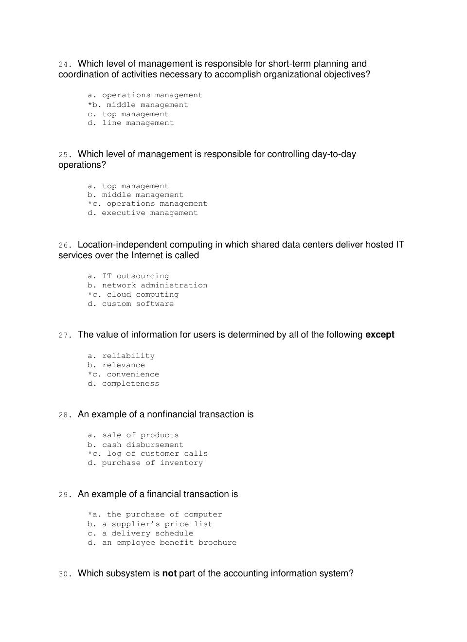 Preview page 4 of Test Bank For Accounting Information Systems 10th Edition By James A. Hall