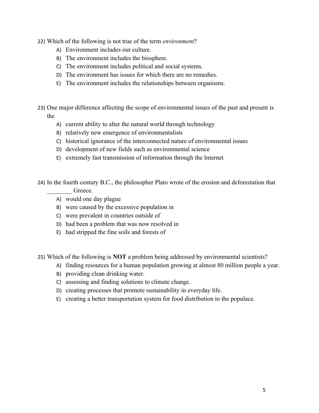 Preview page 5 of TEST BANK  Environmental Science A Global Concern 16th Edition By William Cunningham