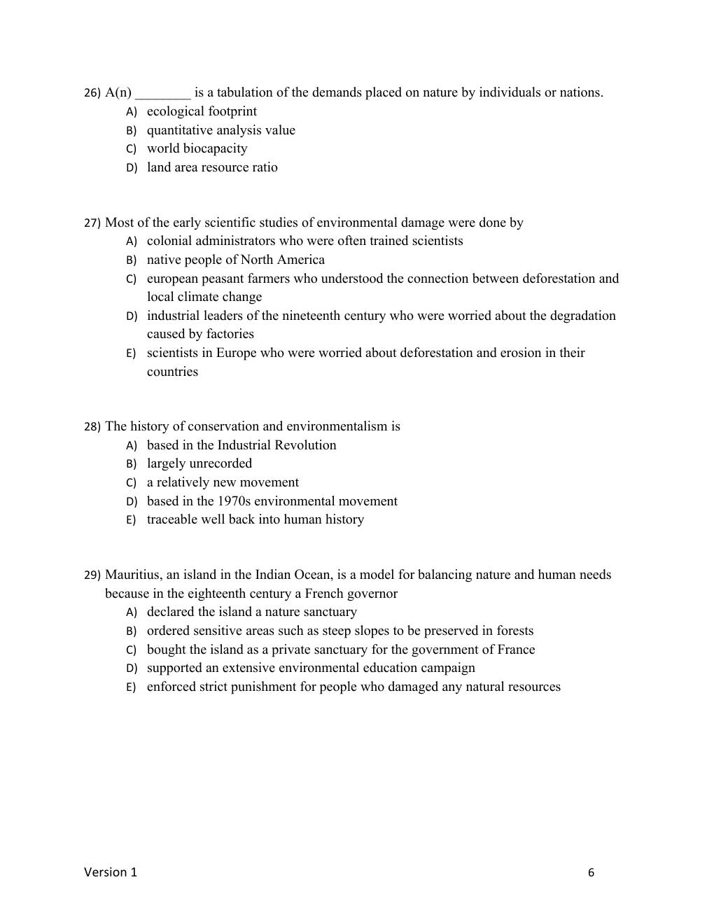 Preview page 6 of TEST BANK  Environmental Science A Global Concern 16th Edition By William Cunningham