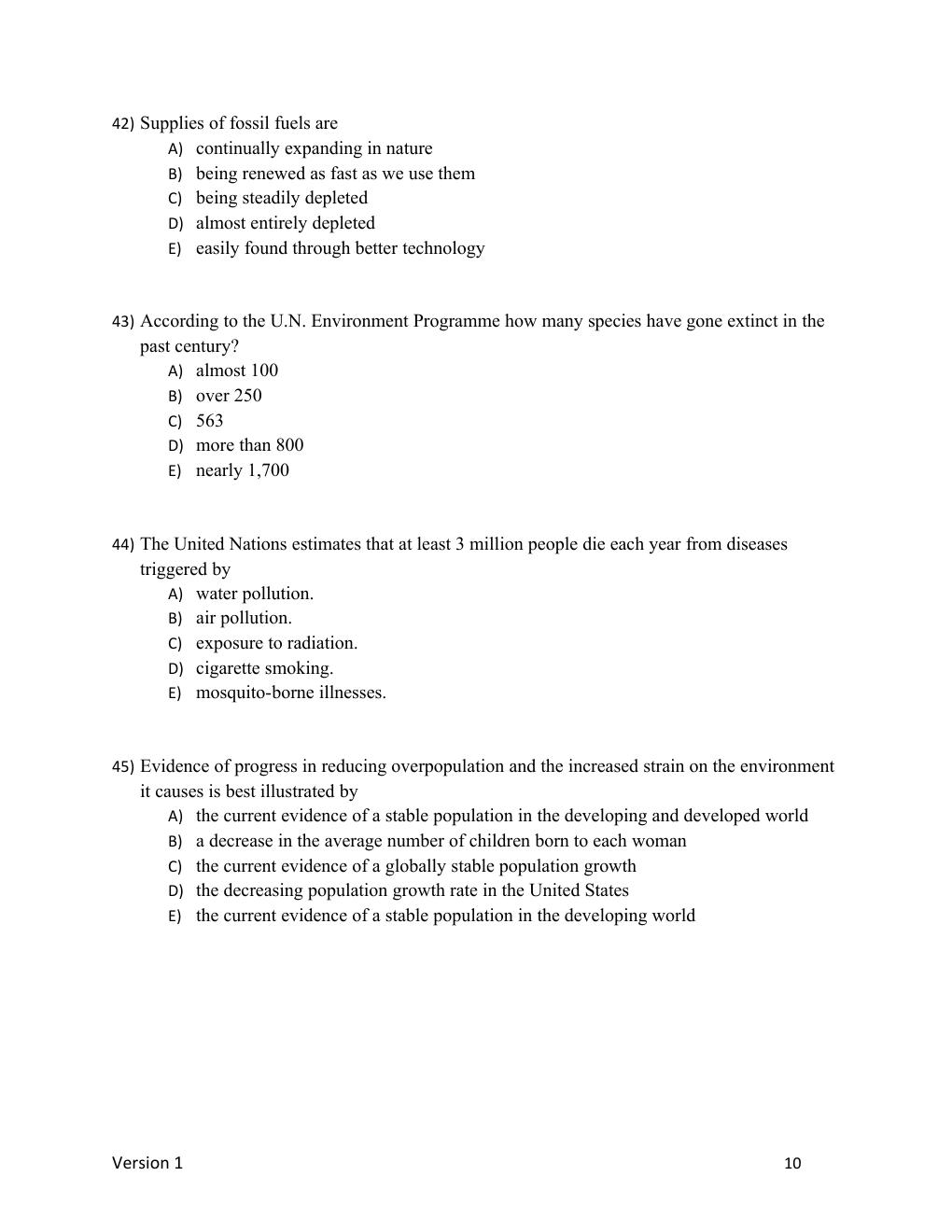 Preview page 10 of TEST BANK  Environmental Science A Global Concern 16th Edition By William Cunningham