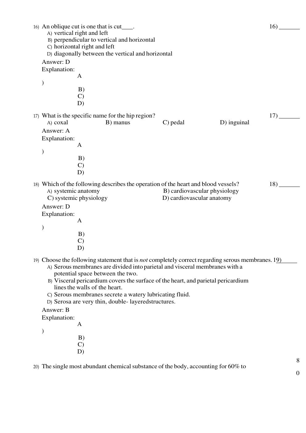 Preview page 8 of Clinically Oriented Anatomy 8th Edition Moore Test Bank