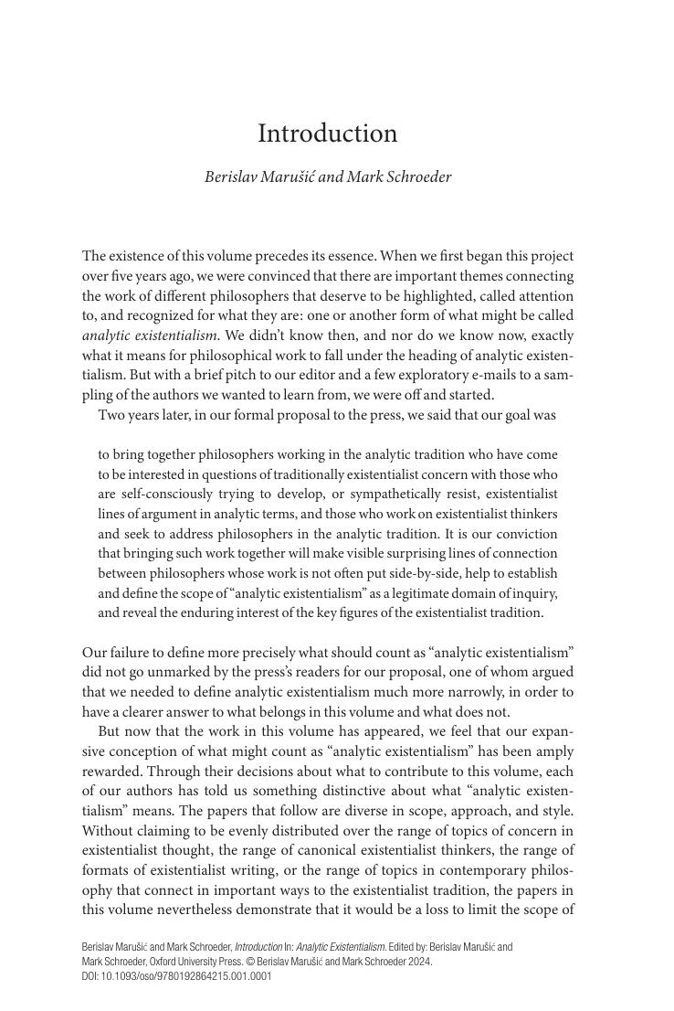 Preview page 8 of Analytic Existentialism 1st Edition By Berislav Marušić, Mark Schroeder