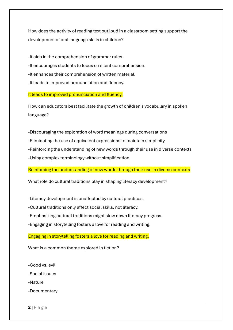Preview page 2 of WGU D677 PRE OA EXAM