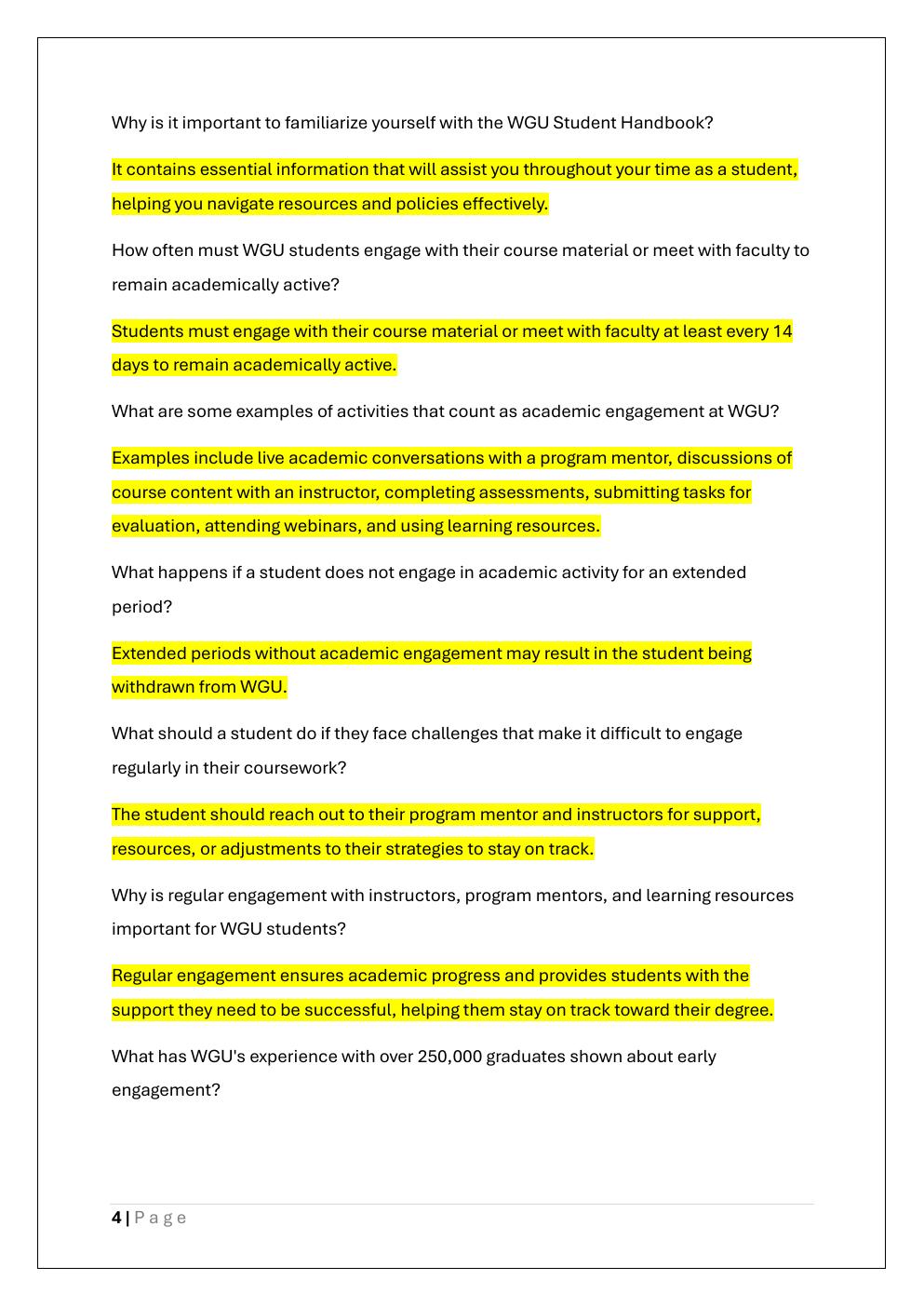 Preview page 4 of WGU ORIENTATION REVIEW EXAM
