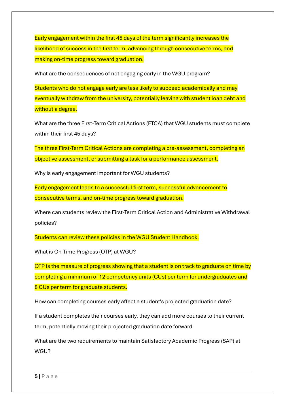 Preview page 5 of WGU ORIENTATION REVIEW EXAM