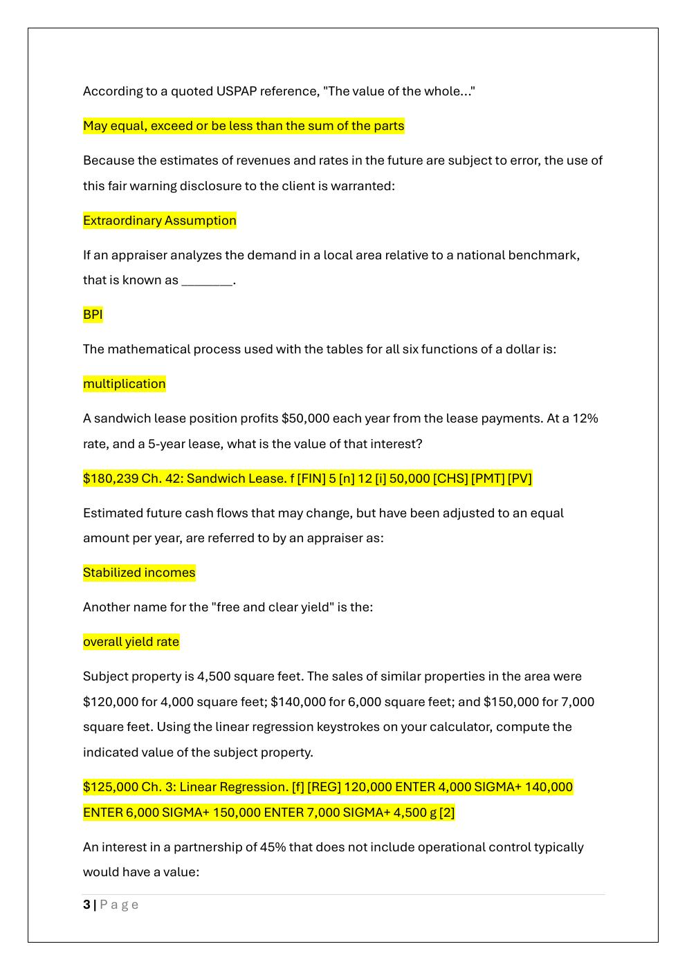 Preview page 3 of GENERAL APPRAISER INCOME APPROACH  FINAL EXAM