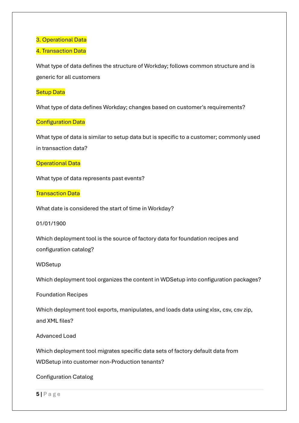 Preview page 5 of WORKDAY DATA MANAGEMENT (HCM) AND  DATA LOADING