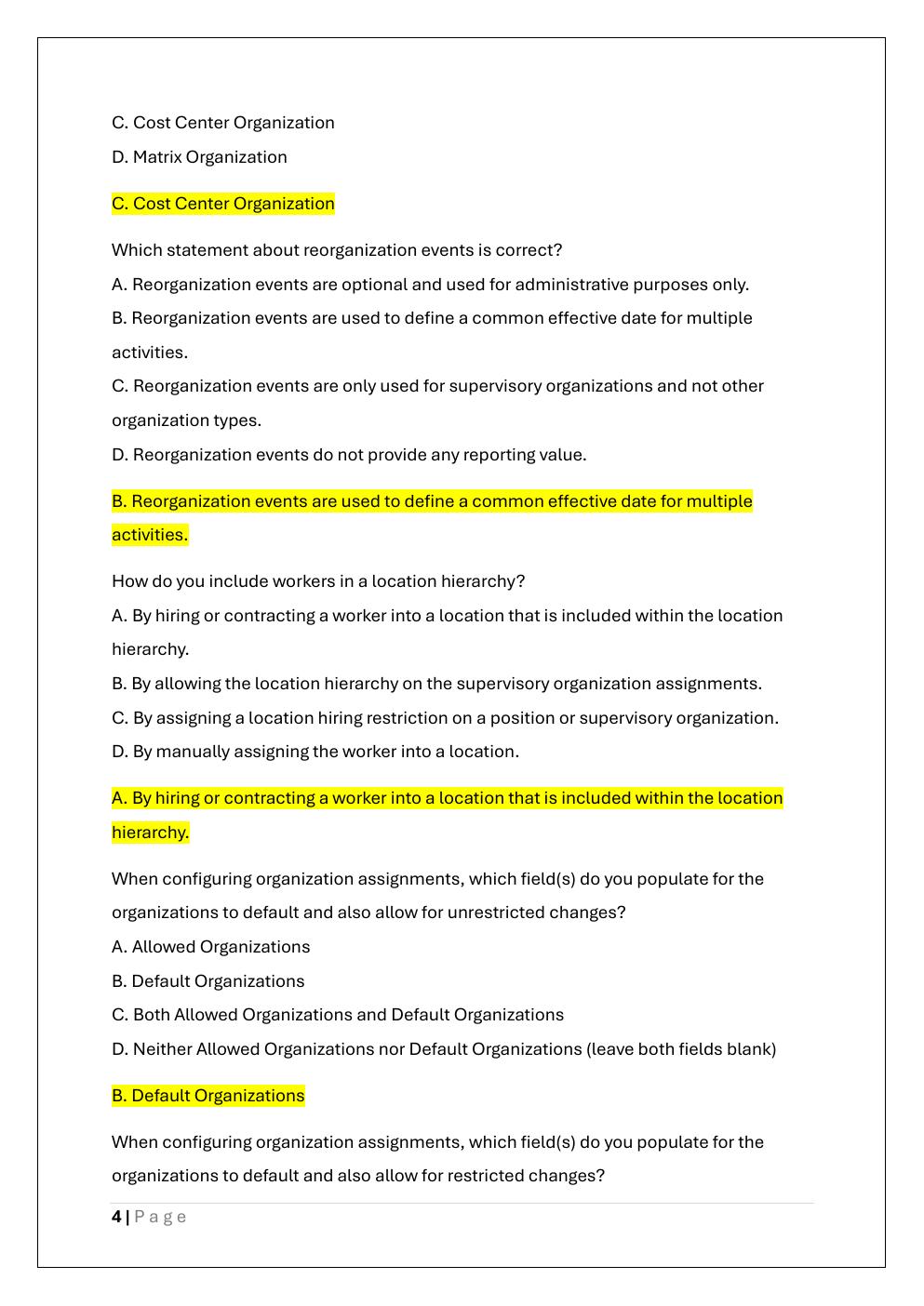 Preview page 4 of WORKDAY PRO HCM PRACTICE EXAM
