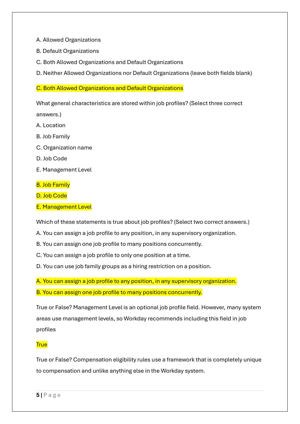 Preview page 5 of WORKDAY PRO HCM PRACTICE EXAM