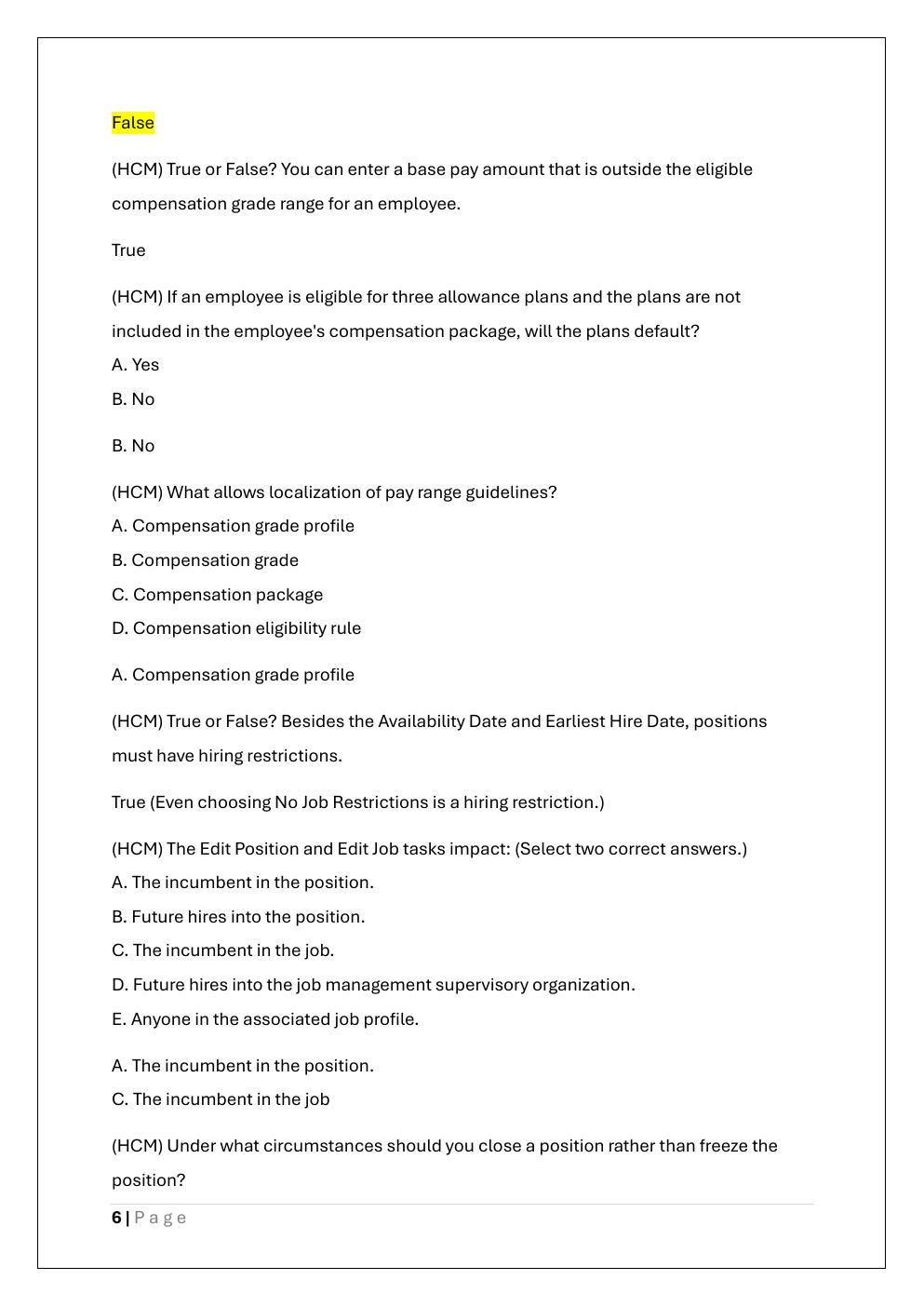 Preview page 6 of WORKDAY PRO HCM PRACTICE EXAM
