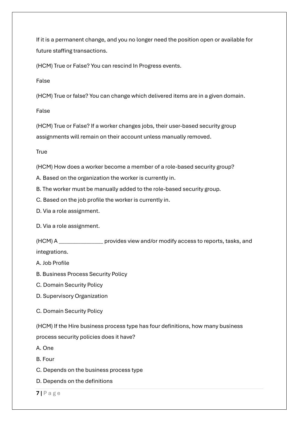 Preview page 7 of WORKDAY PRO HCM PRACTICE EXAM