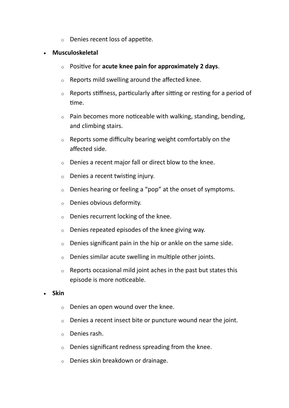 Preview page 6 of COMPREHENSIVE I-HUMAN CASE  STUDY. 57-YEAR-OLD CHESTER  WILSON. REASON FOR ENCOUNTER:  ACUTE LEFT KNEE PAIN FOR 2 DAYS.