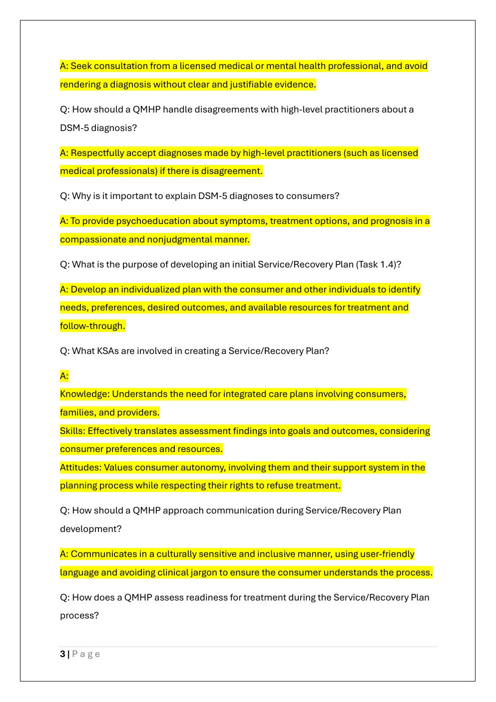 Preview page 3 of MHACBO QMHP EXAM