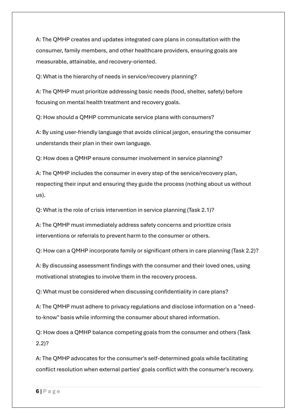 Preview page 6 of MHACBO QMHP EXAM