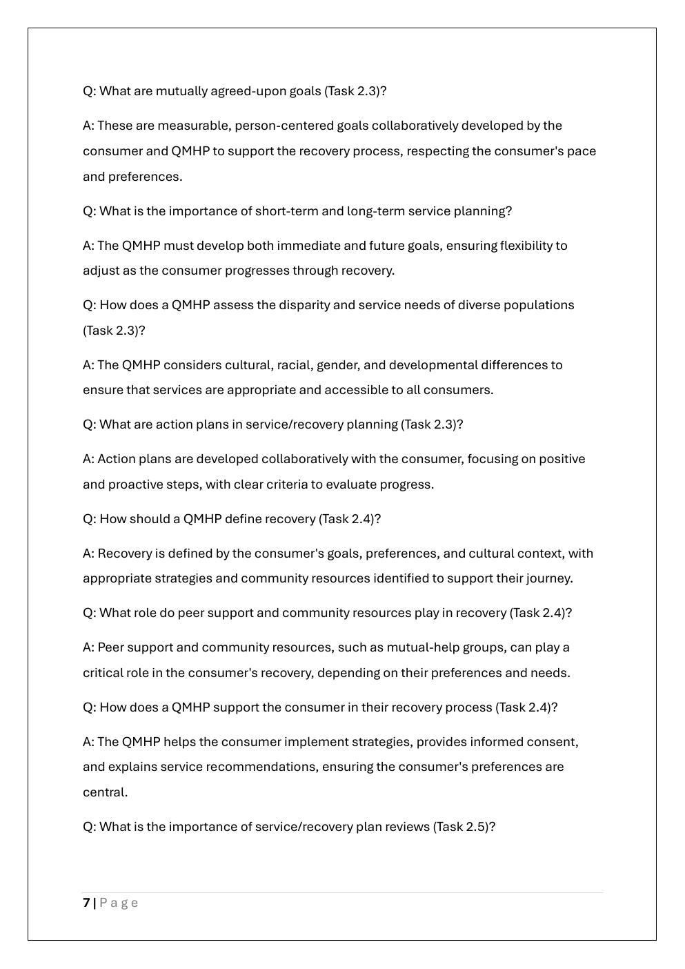 Preview page 7 of MHACBO QMHP EXAM