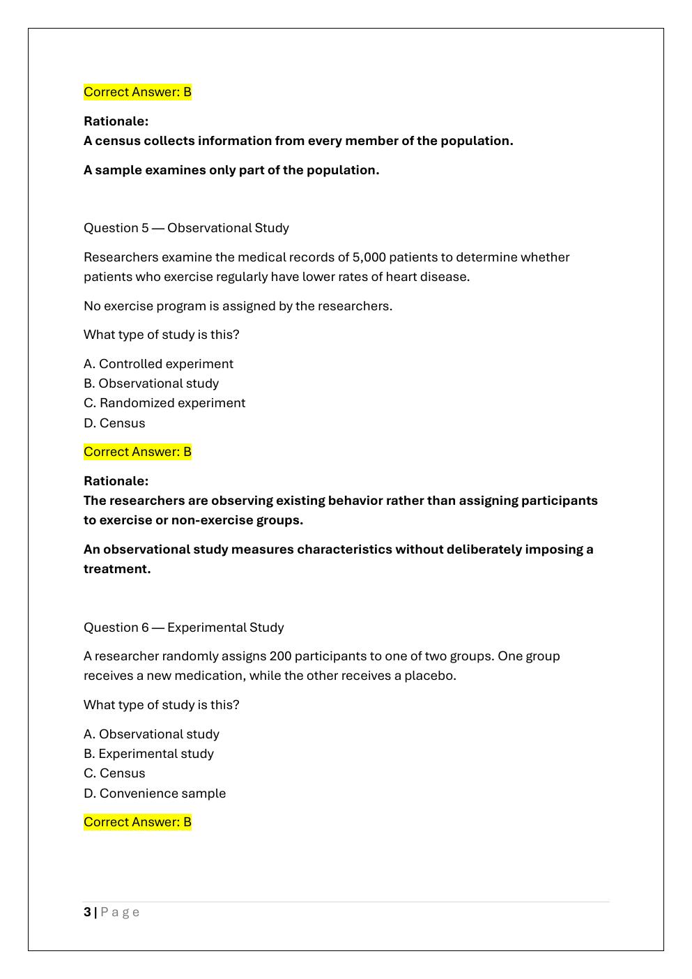Preview page 3 of WGU D772 STATISTICAL DATA LITERACY OA  EXAM