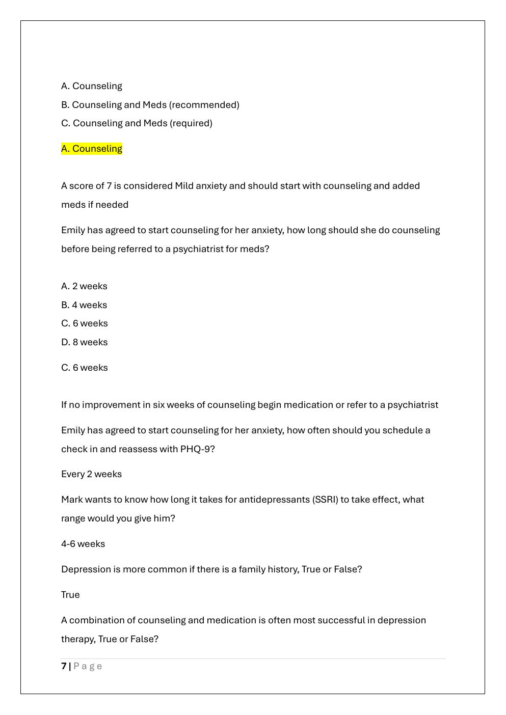 Preview page 7 of FINAL PRACTICE TEST FOR NURS 5434  FAMILY III