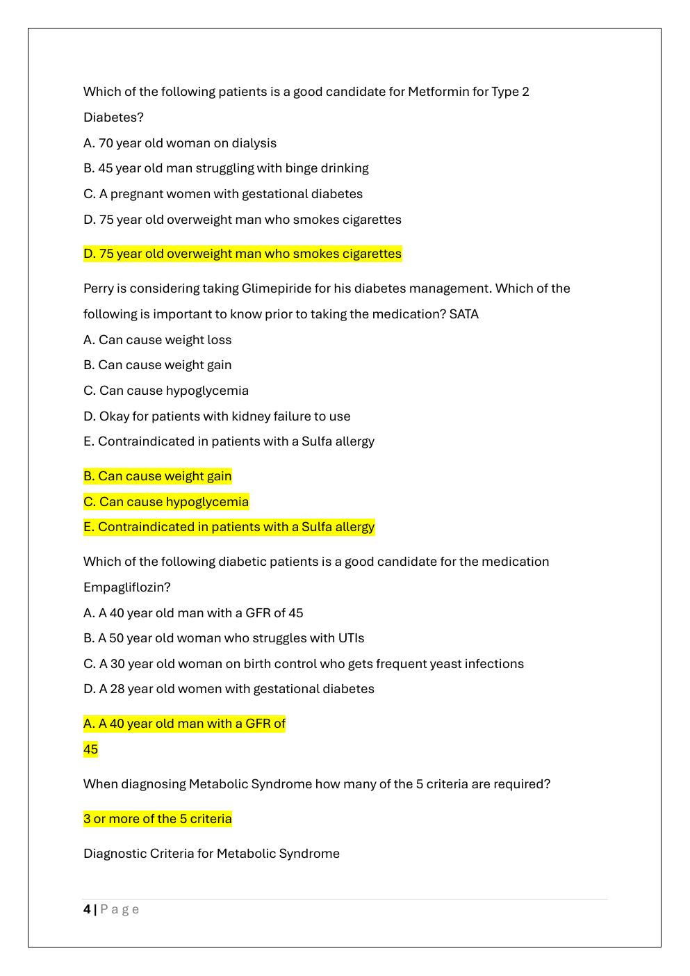Preview page 4 of NURS 5433 FAMILY II FINAL PRACTICE EXAM