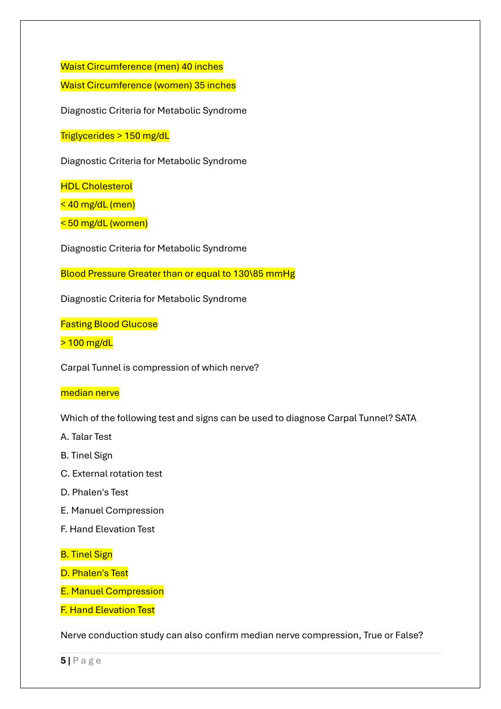 Preview page 5 of NURS 5433 FAMILY II FINAL PRACTICE EXAM