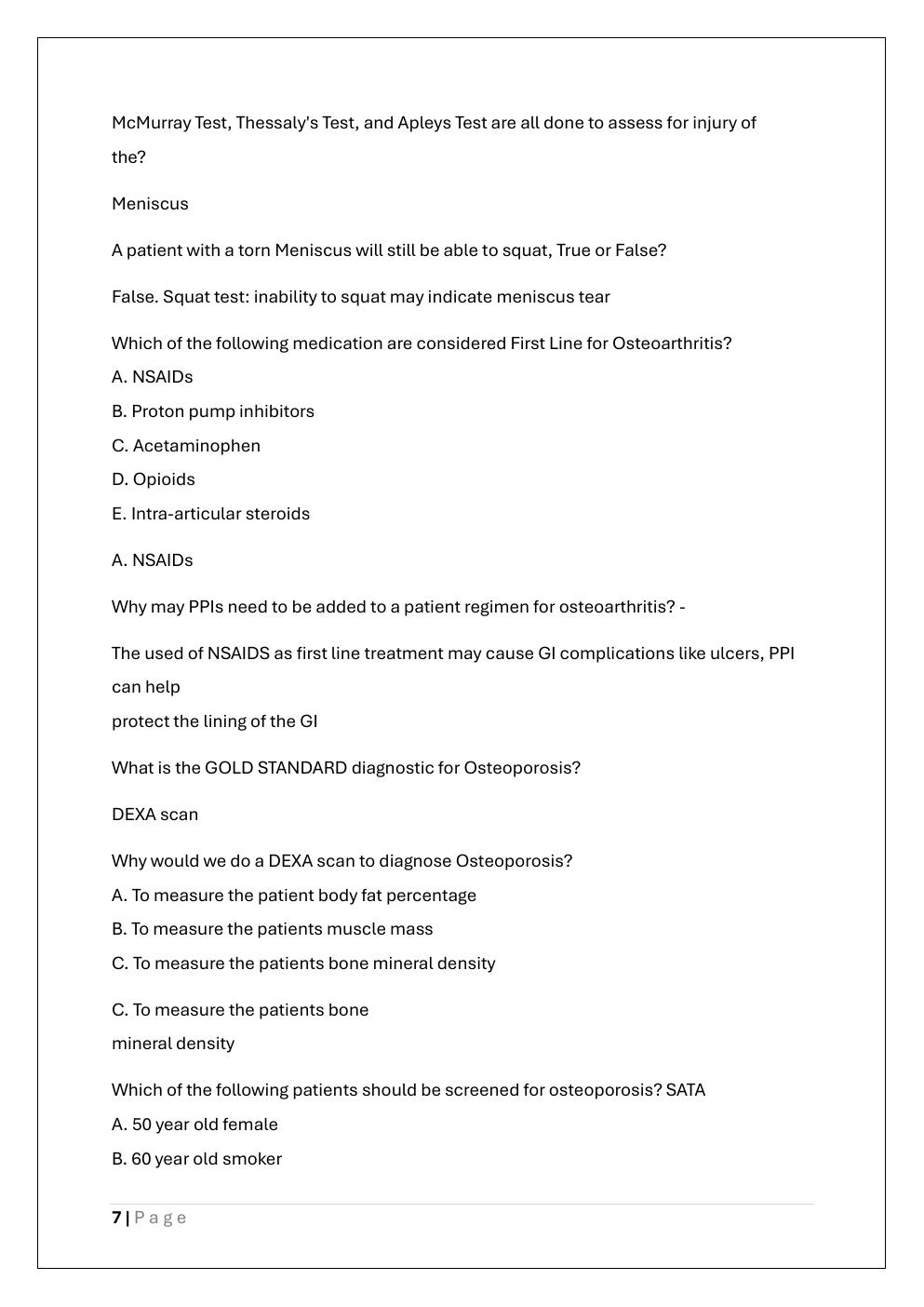 Preview page 7 of NURS 5433 FAMILY II FINAL PRACTICE EXAM