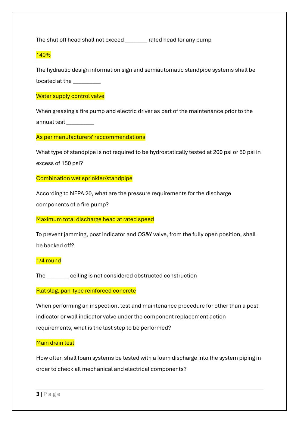 Preview page 3 of SPRINKLER FITTER PRO PRACTICE EXAM