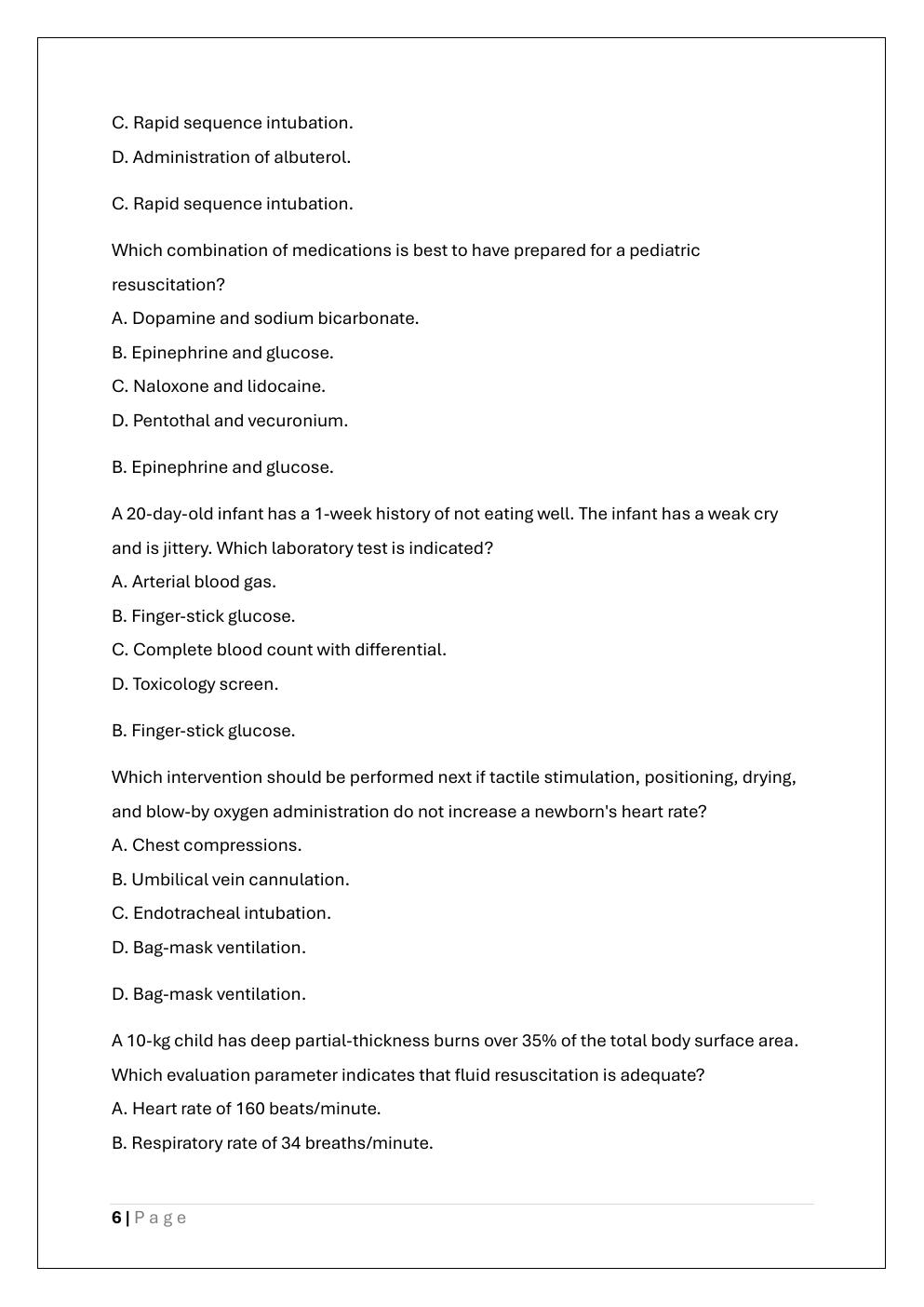 Preview page 6 of ENPC 6th EDITION PRACTICE EXAM