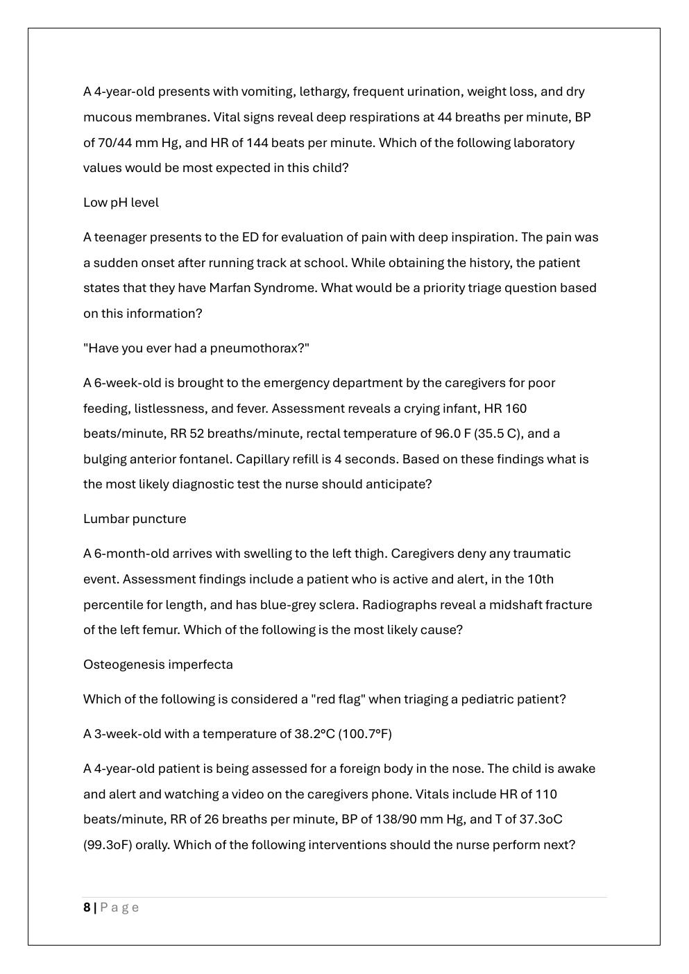 Preview page 8 of ENPC 6th EDITION PRACTICE EXAM