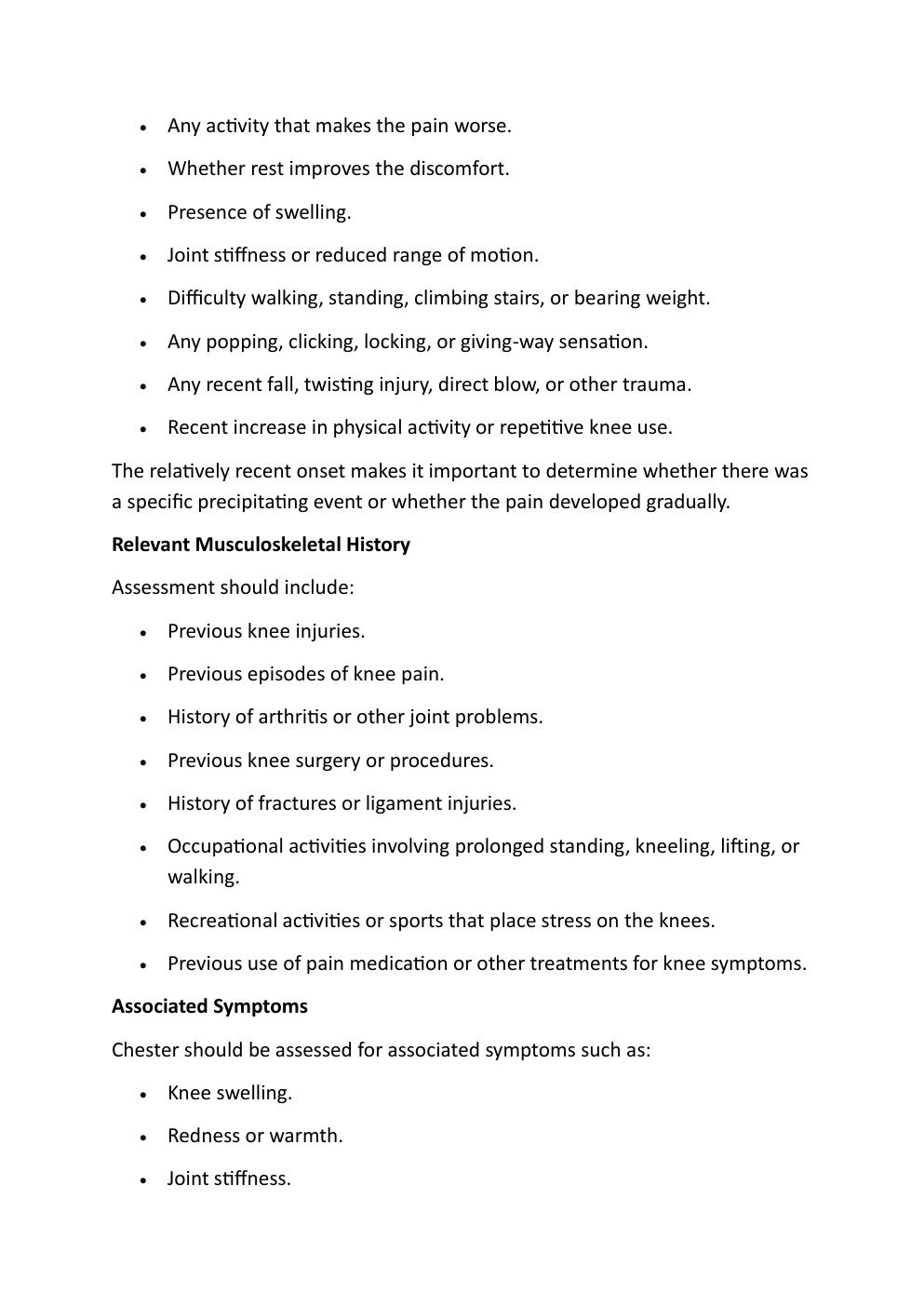 Preview page 3 of COMPREHENSIVE I-HUMAN CASE STUDY.  CHESTER WILSON, 57-YEAR-OLD. REASON  FOR ENCOUNTER: ACUTE LEFT KNEE PAIN  FOR 2 DAYS.