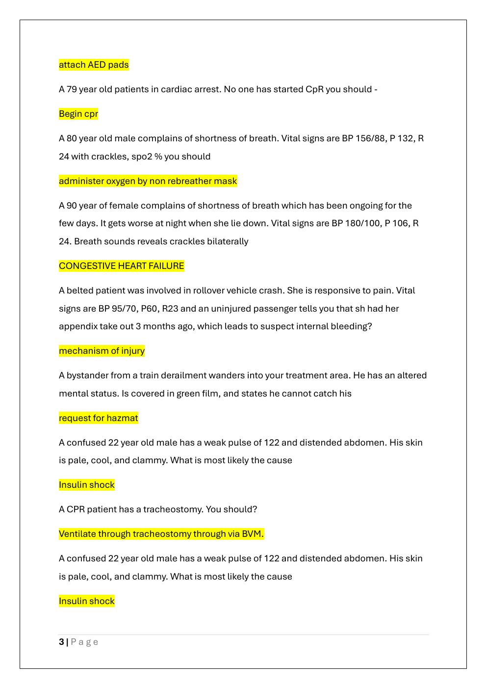 Preview page 3 of EMT READINESS EXAM 2 PREP