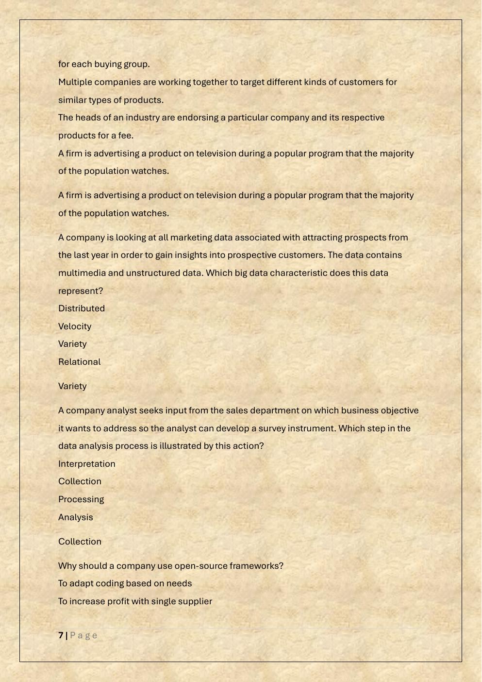 Preview page 7 of WGU D099 SALES MANAGEMENT /PRE  ASSESSMENT EXAM