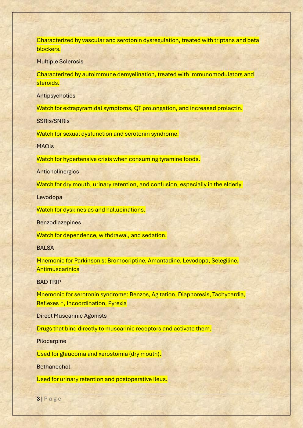 Preview page 3 of WGU D116 ADVANCED PHARMACOLOGY  STUDY GUIDE EXAM
